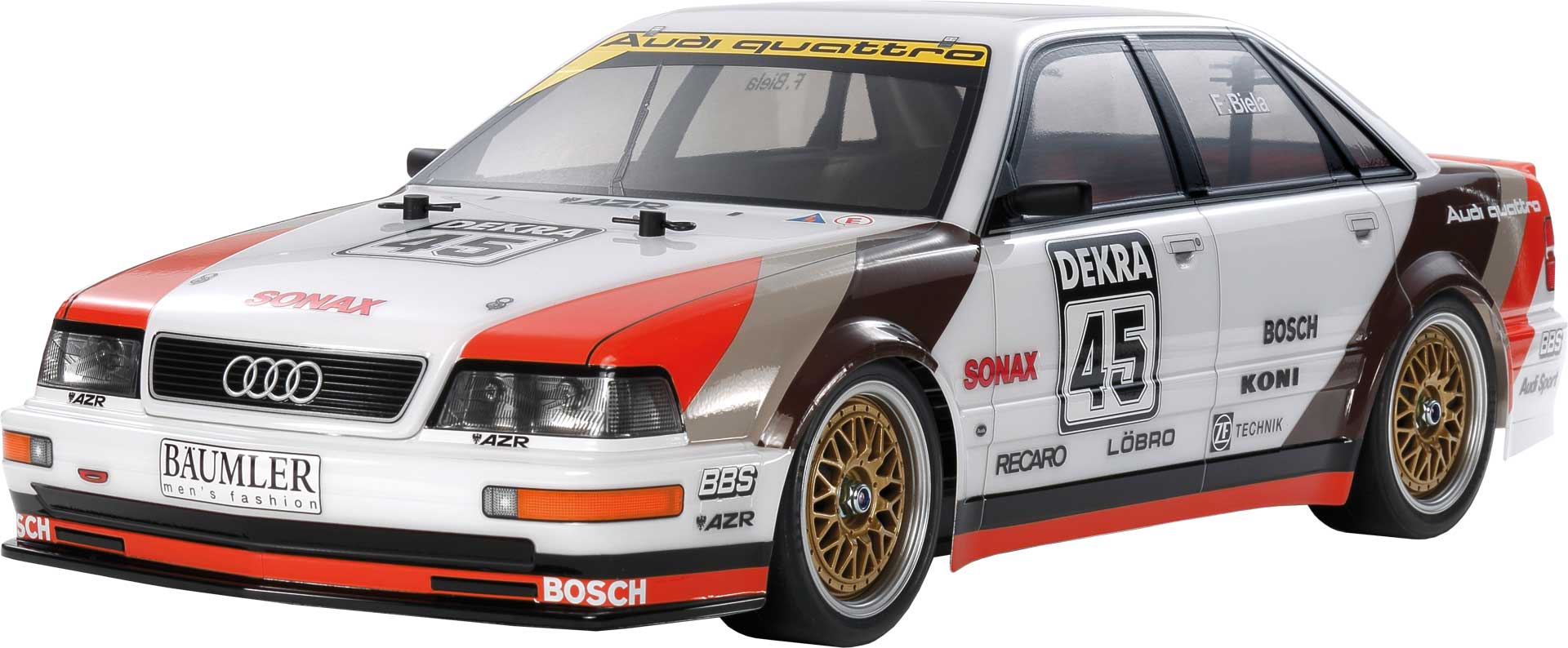 TAMIYA Audi V8 1991 Tourenwagen (TT-02) 1/10 KIT 4WD No.45 von 1991 Frank Biela