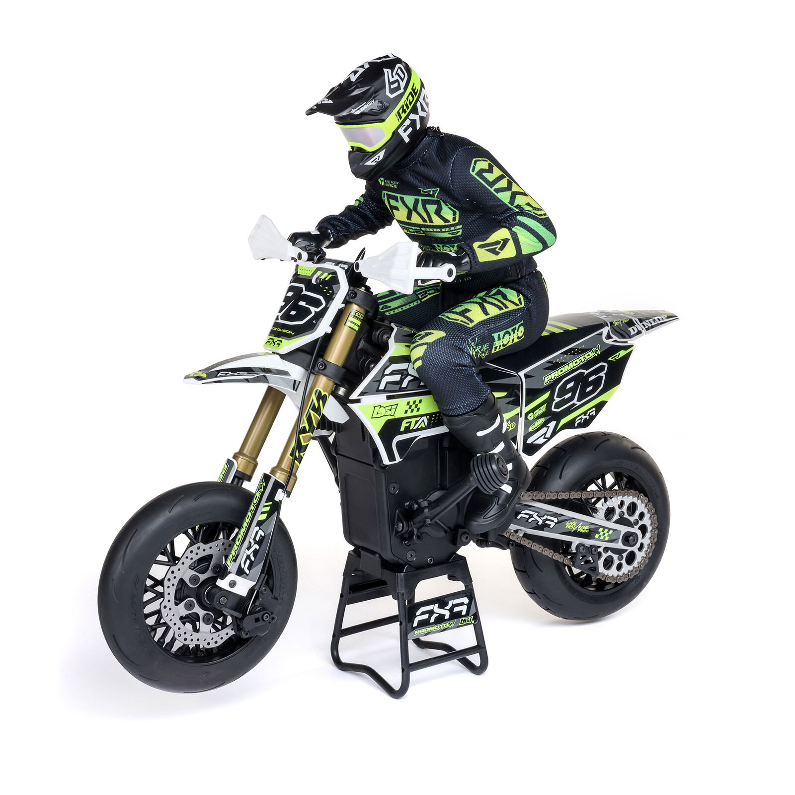 LOSI 1/4 Promoto-SM FXR Supermoto Motorrad RTR Basic, Weiß