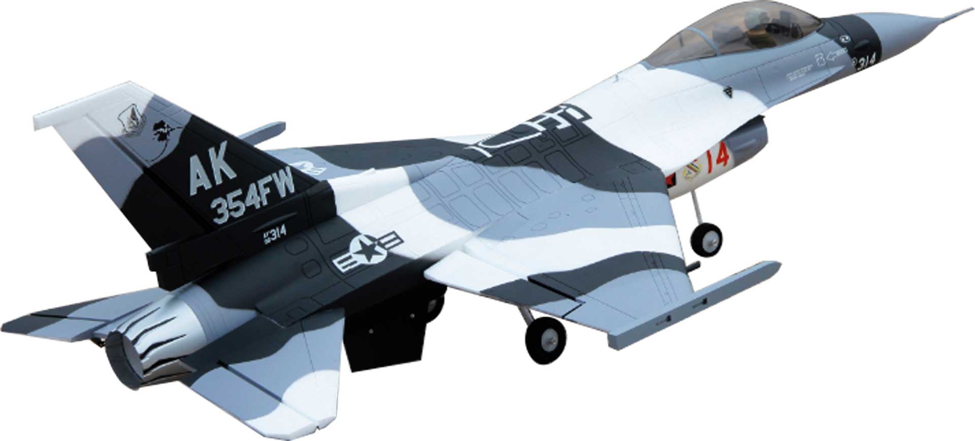 Freewing F-16 Falcon Alaska Snow Camo PNP 70mm Jet EDF