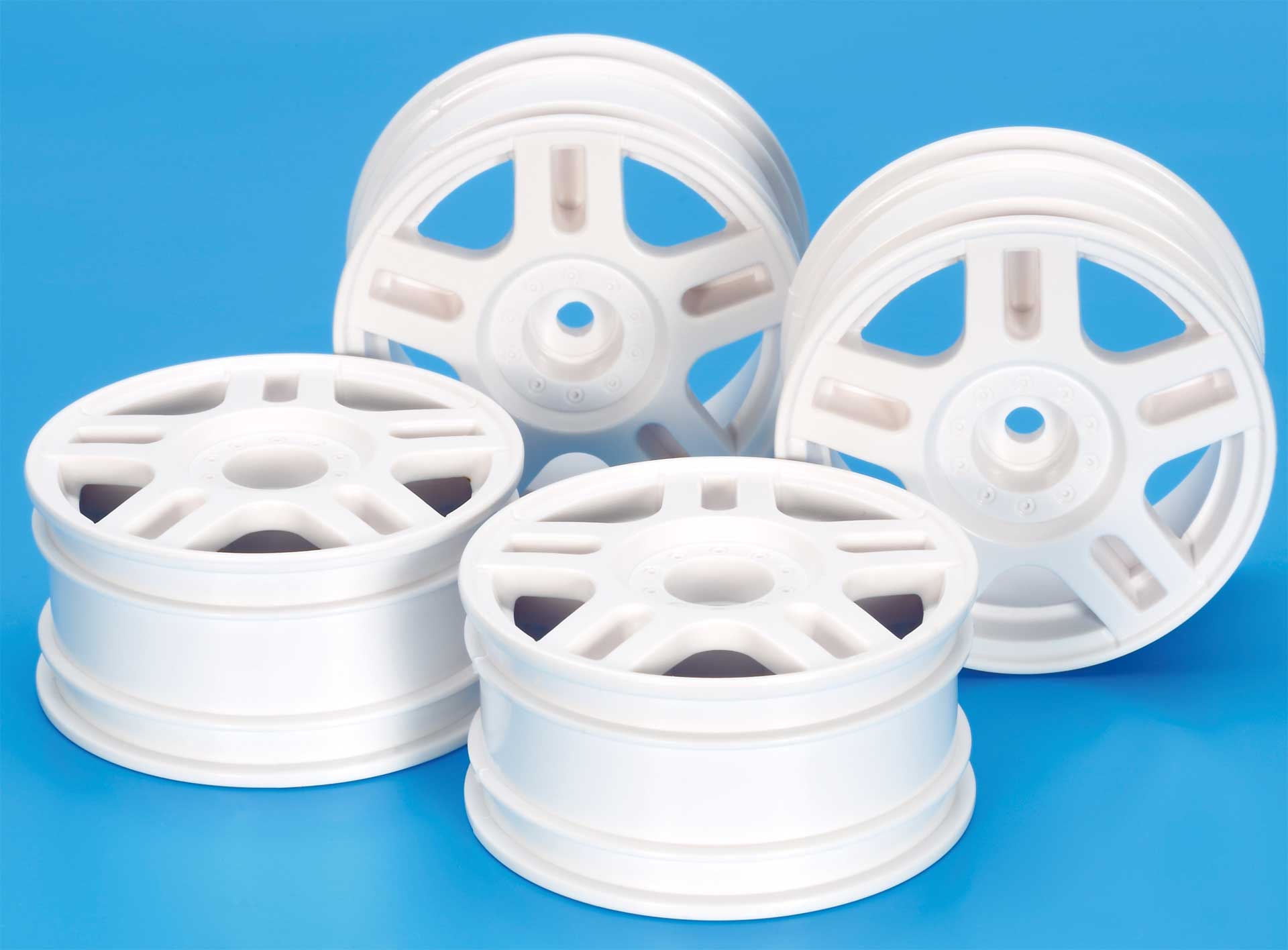 TAMIYA 5-RADIUS ARM RIM  26MM/OFFSET+2 (4) WHITE