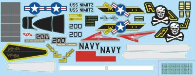 XFLY F-14 Twin 40mm Feuille de décalcomanie