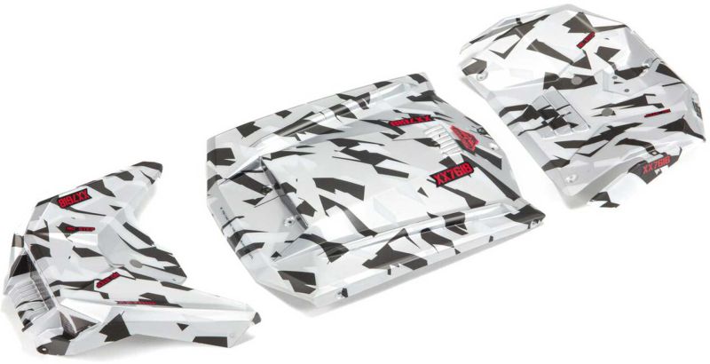 ARRMA FIRETEAM Exterior Body Panels Painted White Camo