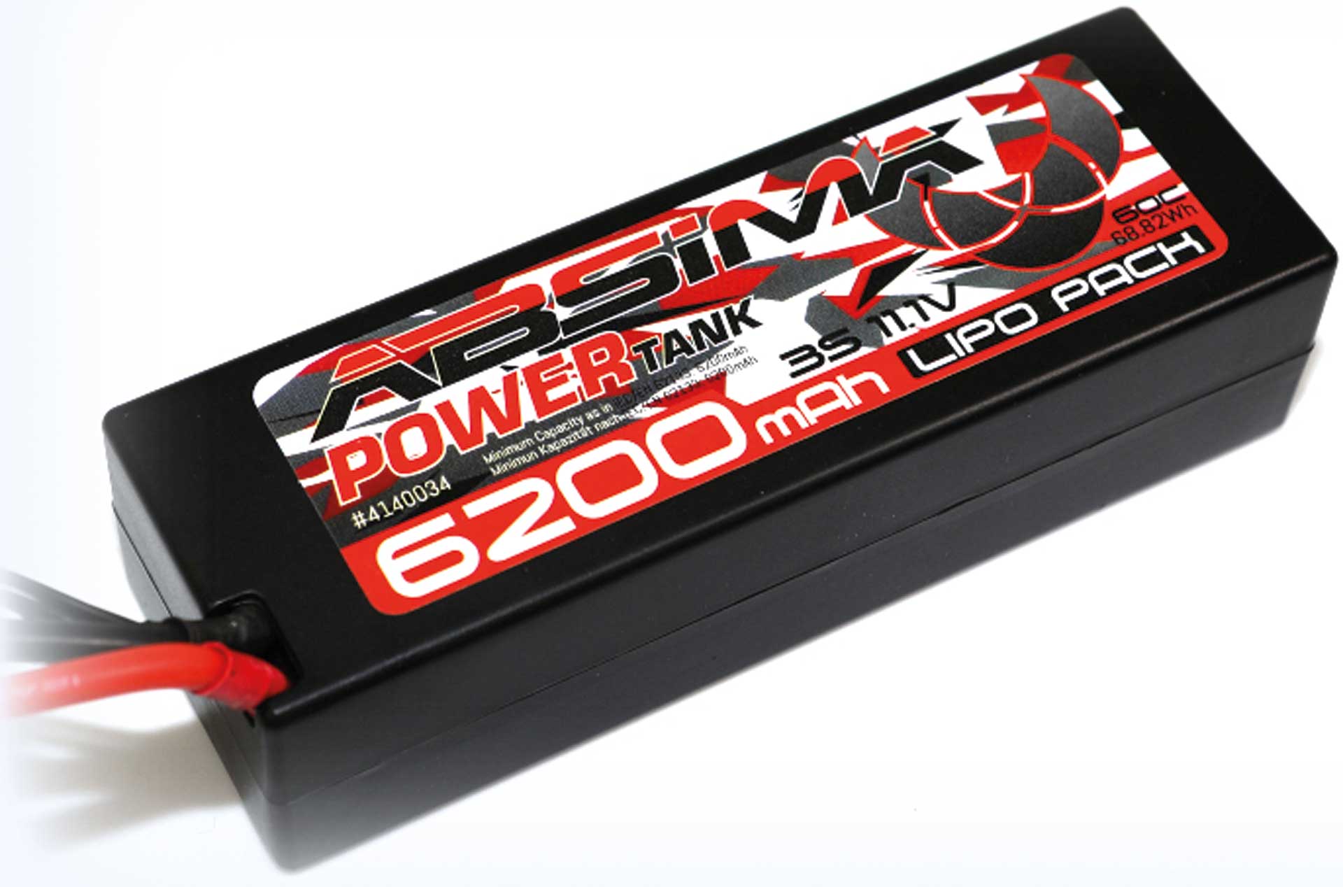 ABSIMA Power Tank LiPo Stick Pack 11,1V 60C 6200mah Hardcase (XT90-Plug)