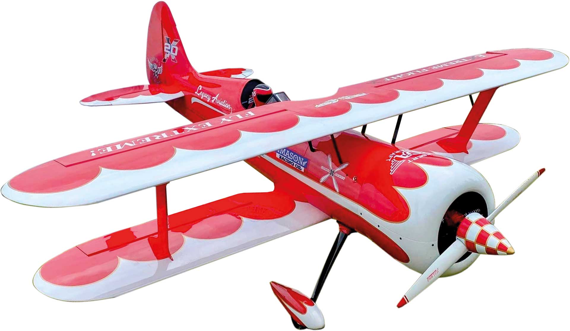 Extremeflight-RC MUSCLE BIPLANE 200CC Rot/Weiss NUR AUF ANFRAGE! /only on request!