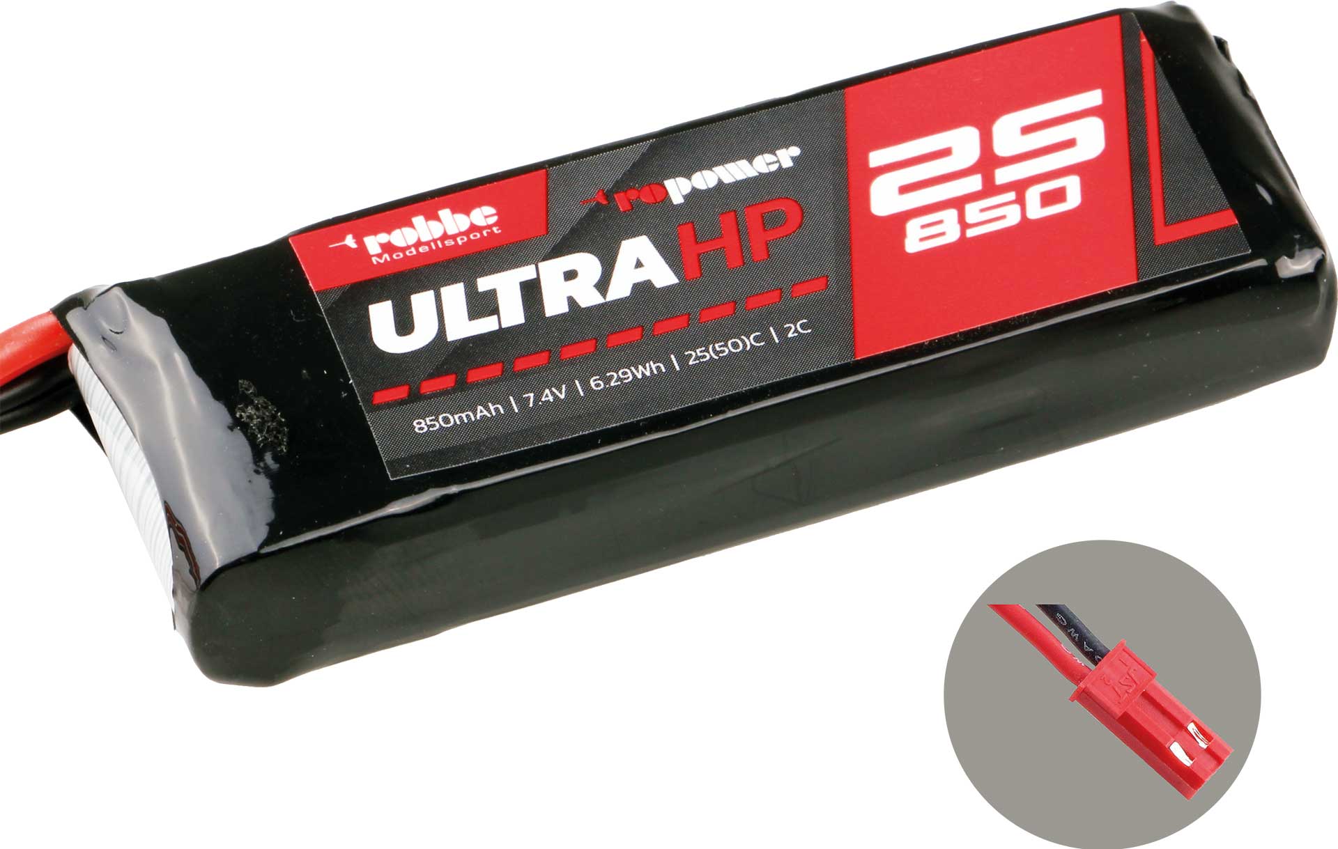 Robbe Modellsport RO-POWER ULTRA HP 850MAH 7,4 VOLT 2S 25(50)C LIPO AKKU, BEC Stecker