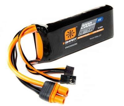 SPEKTRUM 2000mAh 2S 7.4V Smart LiPo Receiver Battery; IC3