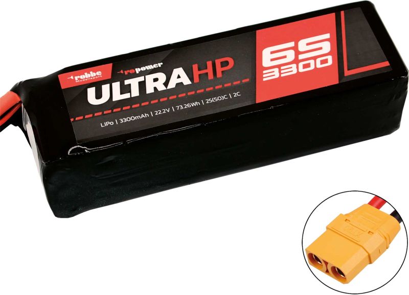 Robbe Modellsport RO-POWER ULTRA HP 3300MAH 22,2 VOLT 6S 25(50)C LIPO AKKU