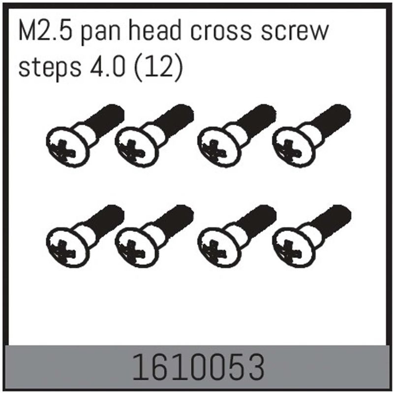 ABSIMA M2.5 lens head Phillips screws steps 4.0 (12)