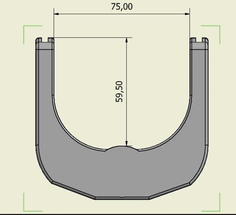 Portachiavi Mittler Arme 75m für Standard Schwerpunktwaage 4/8kg weiss