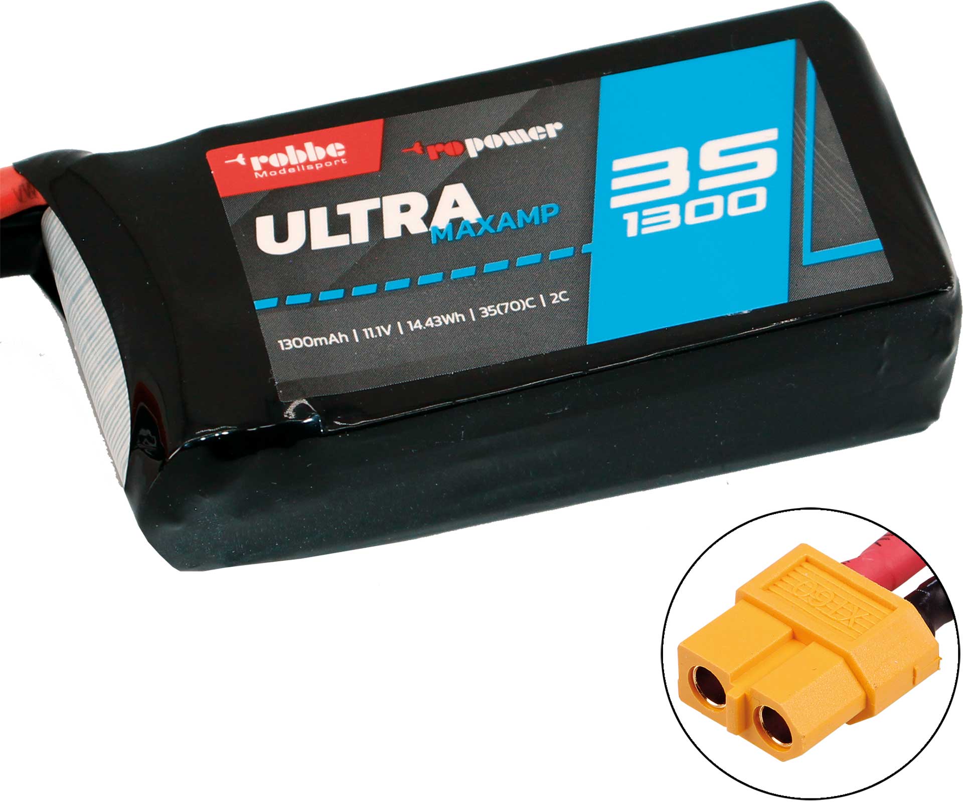 Robbe Modellsport RO-POWER ULTRA MAXAMP 1300MAH 11,1 VOLT 3S 35(70)C LIPO AKKU