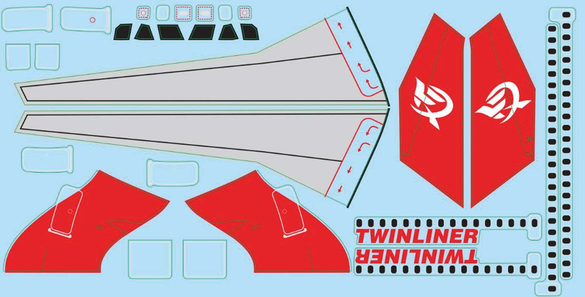 XFLY Twinliner Decal Sheet 40MM Twinliner