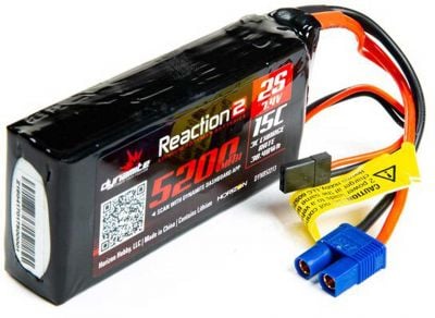 DYNAMITE 7.4V 5200mAh 2S 15C Reaction 2.0 LiPo Battery