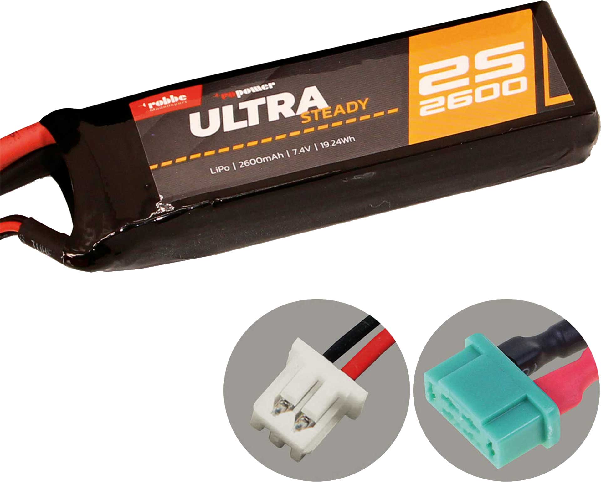 Robbe Modellsport RO-POWER ULTRA STEADY 2600MAH 7,4 VOLT EMPFÄNGER AKKU 2S MPX