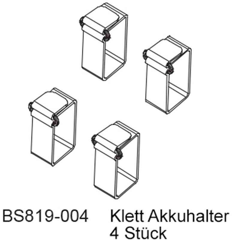 D-Power Support de batterie Klett (4 pièces)-BEAST BX / TX