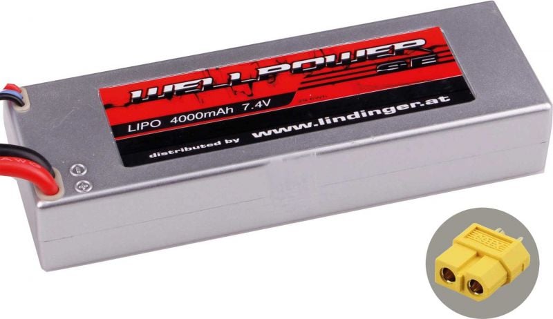 WELLPOWER LIPO AKKU SE CAR 4000 MAH / 7,4 VOLT 2S 50/100C