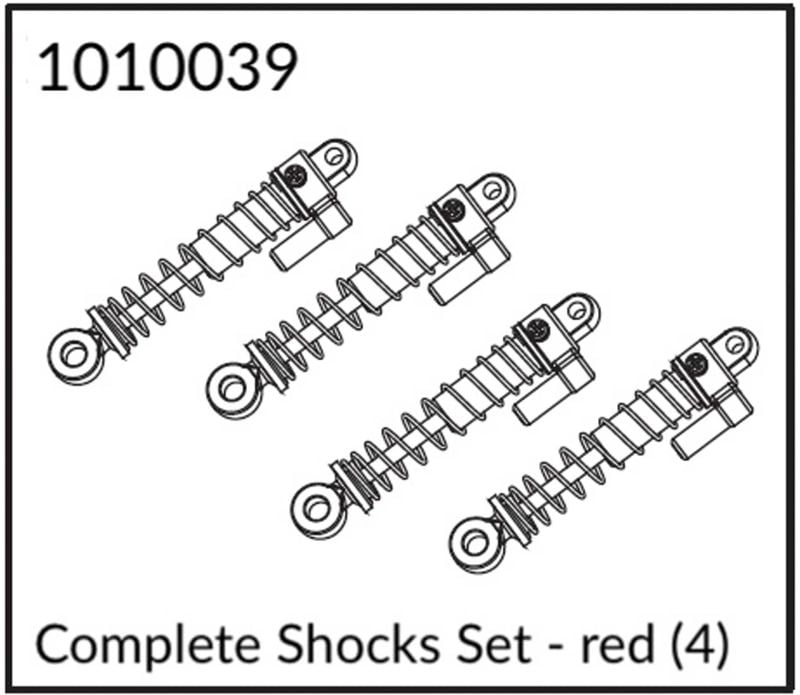 ABSIMA Jeu complet d'amortisseurs - rouge (4)