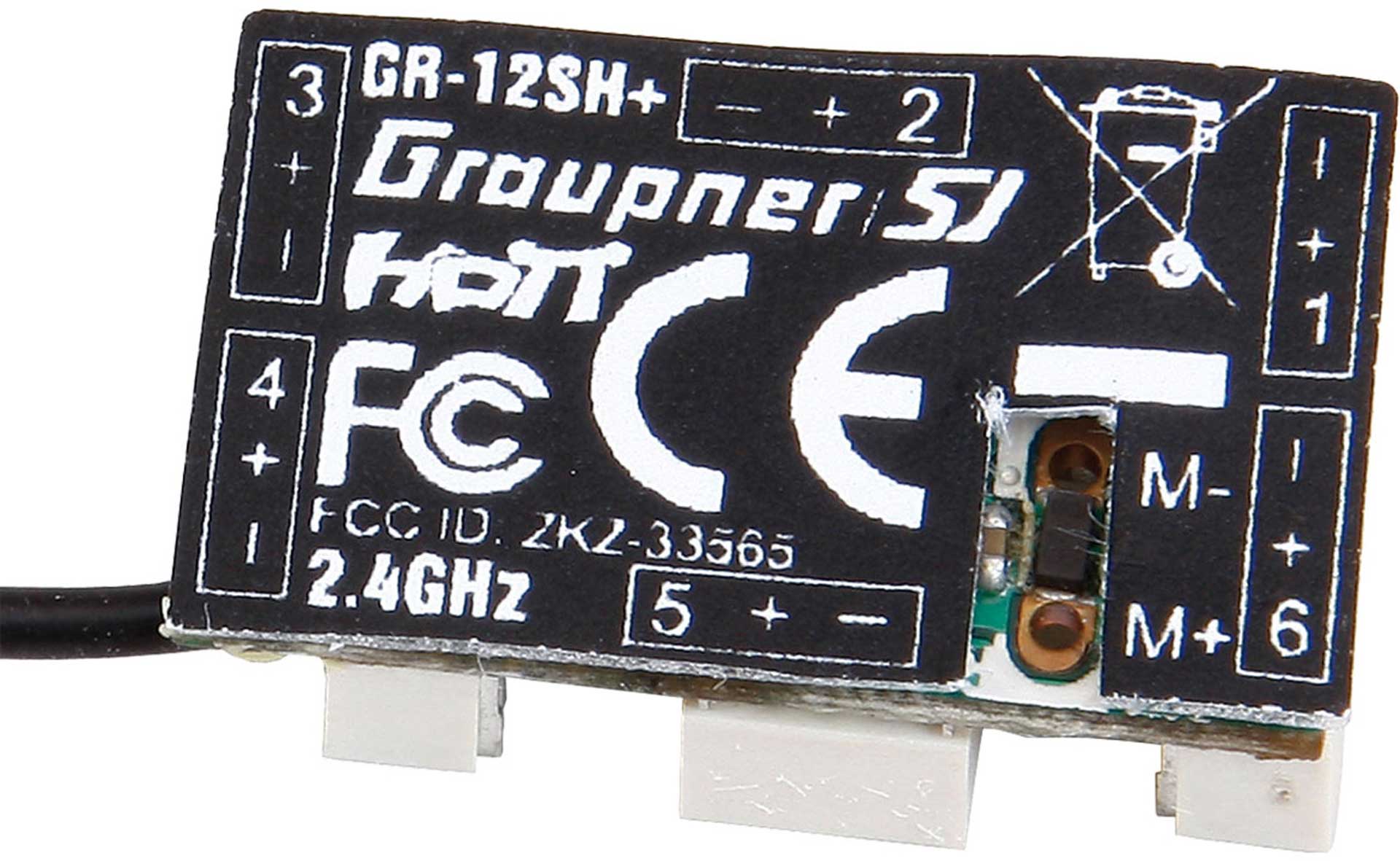 GRAUPNER GR-12SH+ 2,4GHZ HOTT 6K EMPFÄNGER