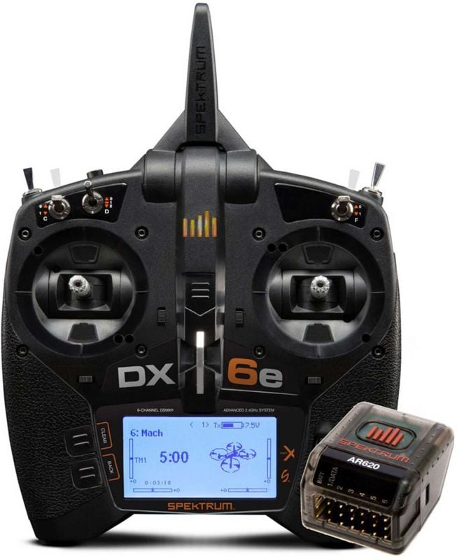 SPEKTRUM DX6E 2,4Ghz FERNSTEUERUNG MIT AR620 EMPFÄNGER