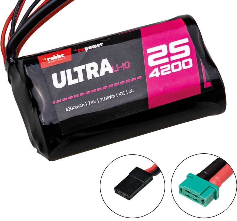 Robbe Modellsport RO-POWER ULTRA LiIO 4200mAh 7,2V 10C 21700 2S1P side by side