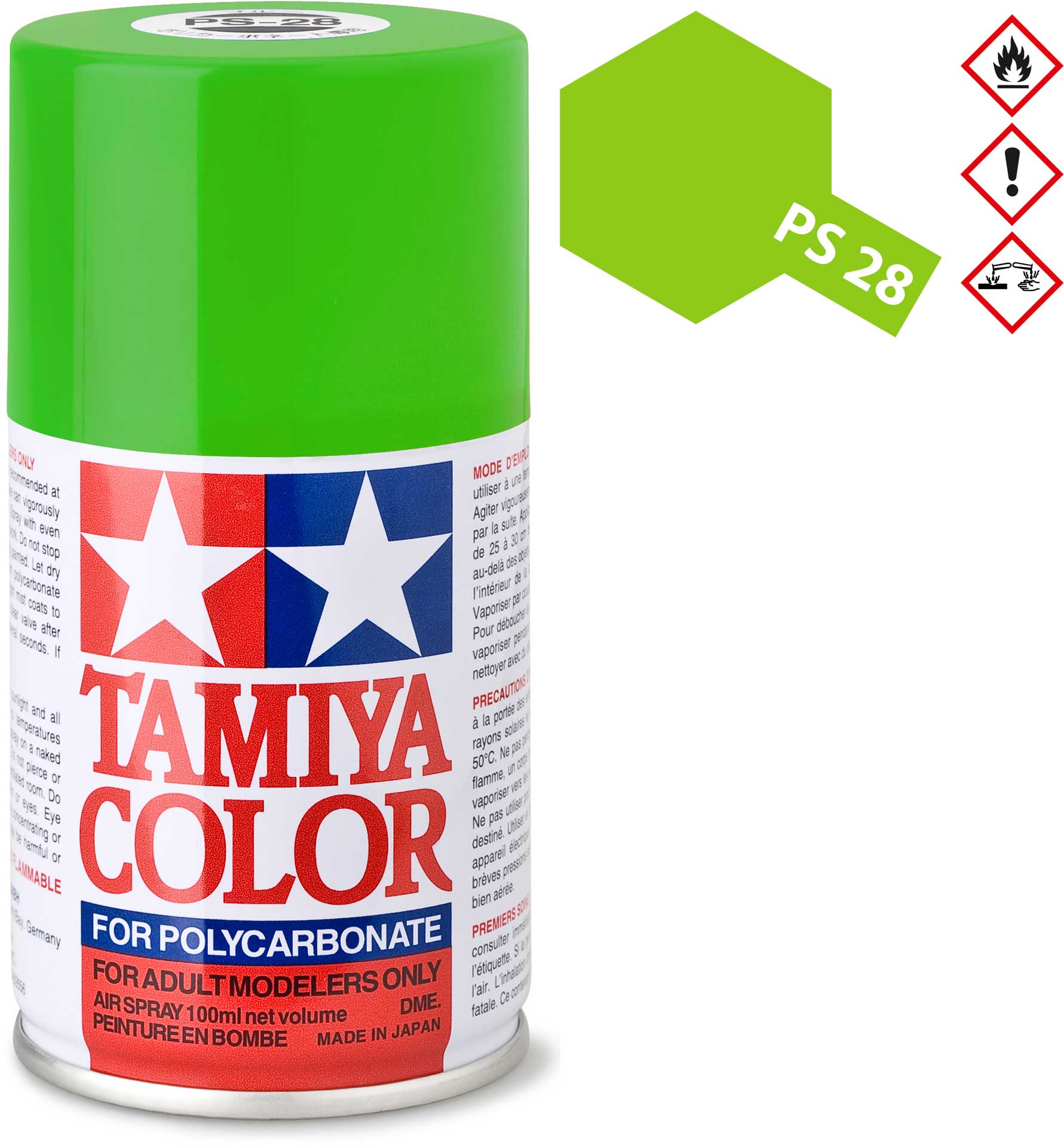 TAMIYA PS-28 Neon green polycarbonate spray 100ml