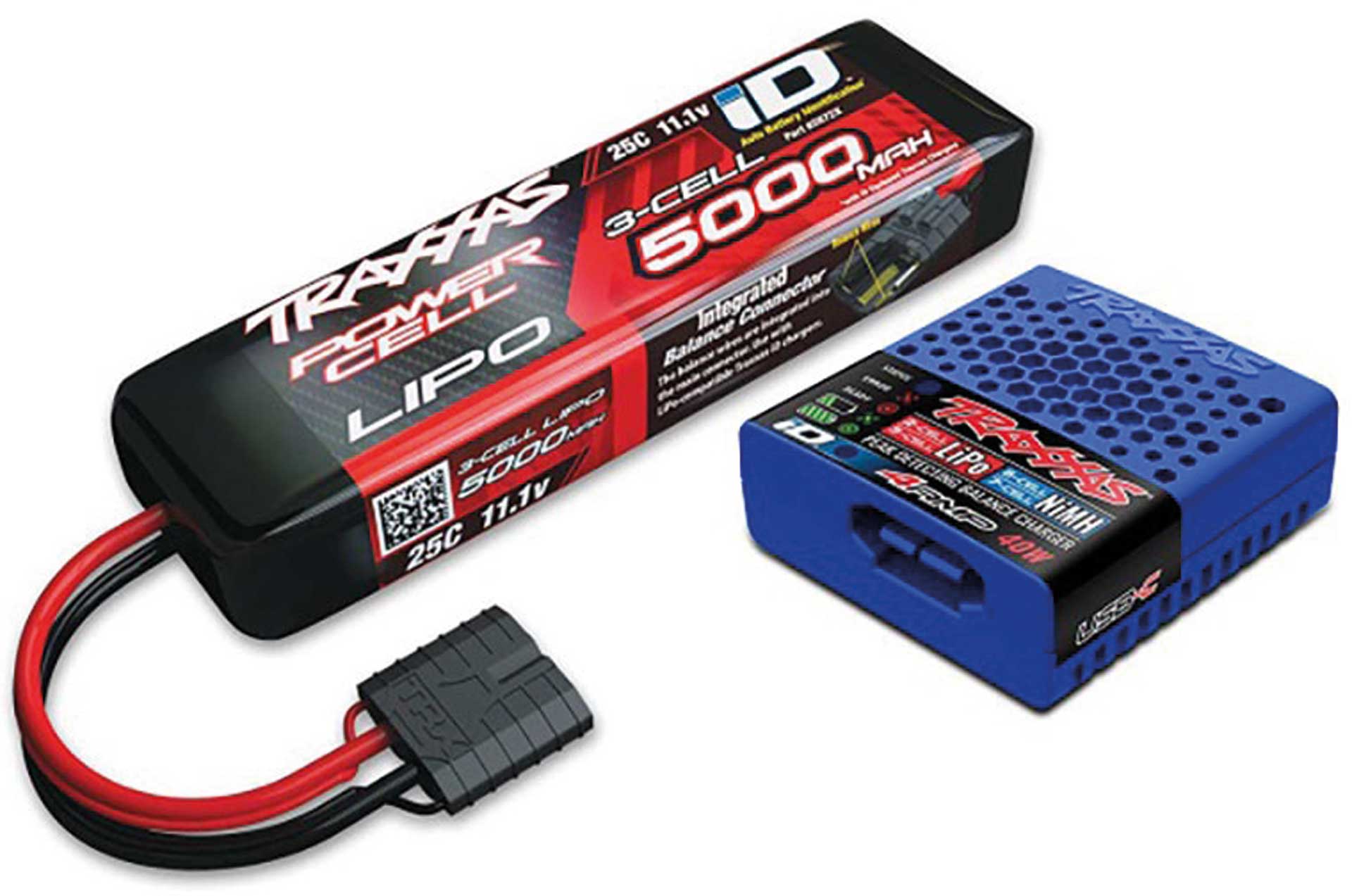 TRAXXAS USB-C 4A LADEGERÄT + LIPO 5000MAH 3S 11,1V SET MIT ID-AKKUERKENNUNG