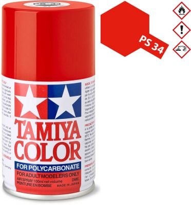 TAMIYA PS-34 Light Red Polycarbonate Spray 100ml