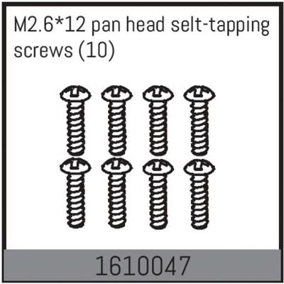 ABSIMA M2.6*12 pan head tapping screws (10)