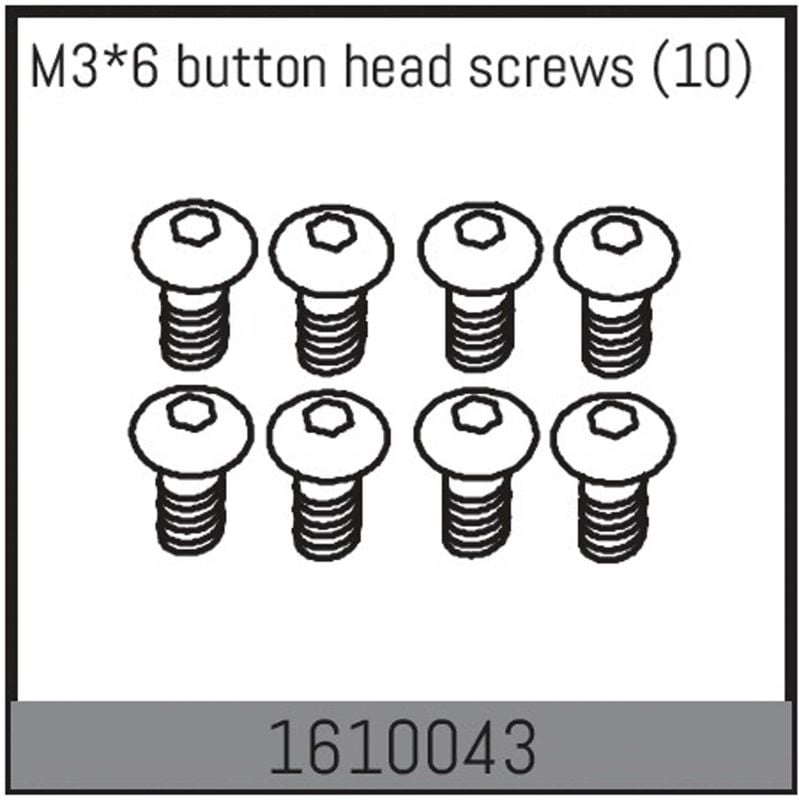 ABSIMA M3*6 flat head screws (10)