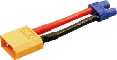 Robbe Modellsport Adapterkabel XT-90 Stecker auf EC-3 Buchse 12AWG/3,3mm² 50mm Kabellänge 1Stk.