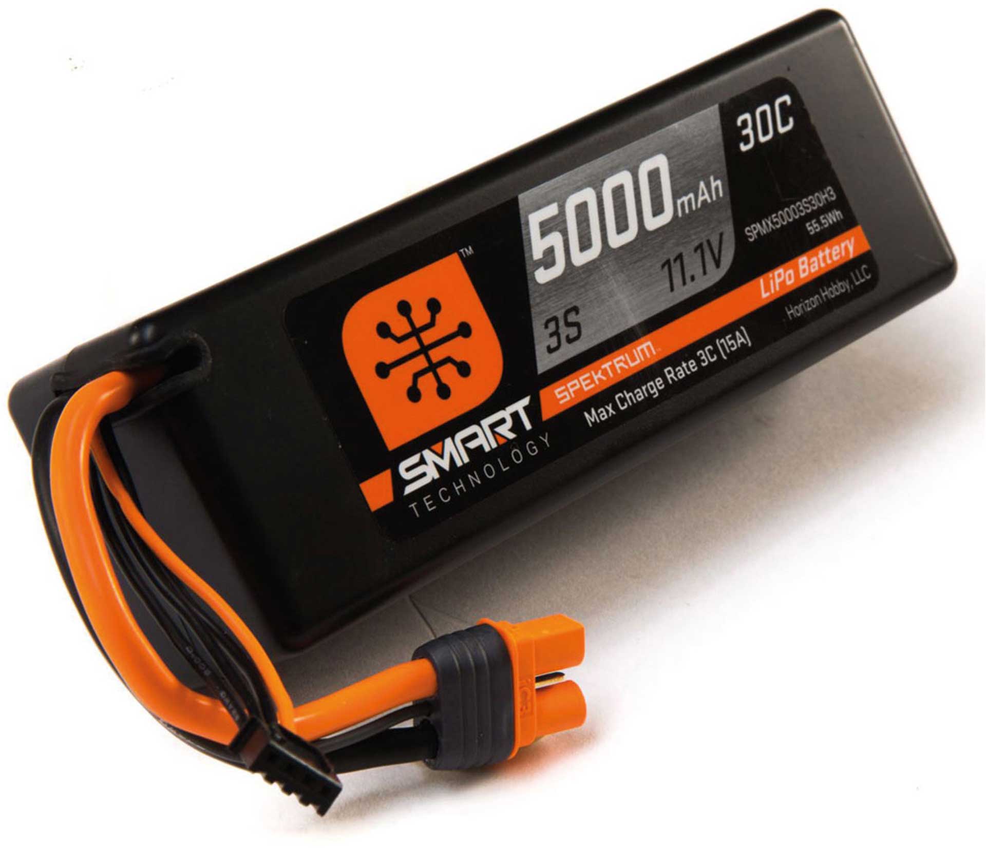 SPEKTRUM 11.1V 5000mAh 3S 30C Smart Hardcase LiPo Akku: IC3