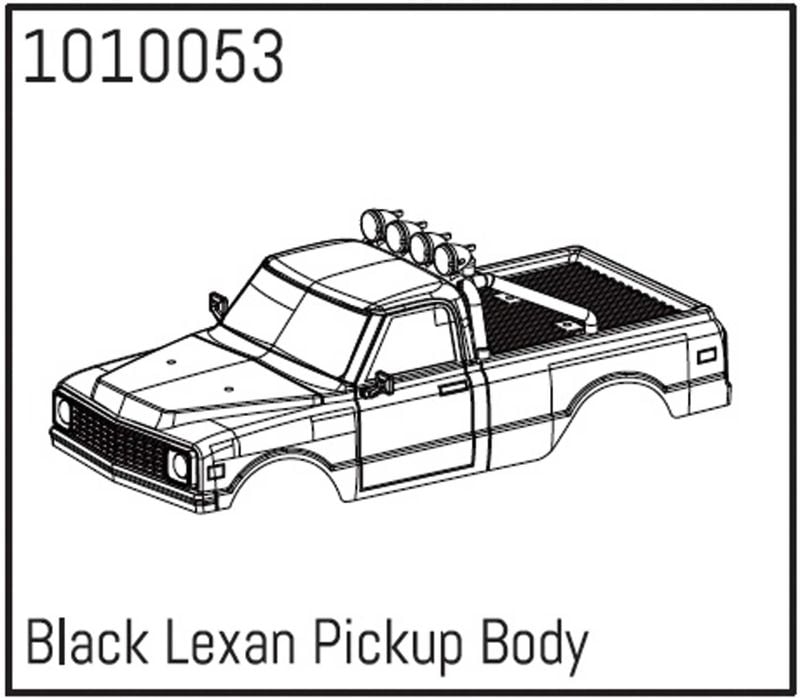 ABSIMA Corps du pick-up en Lexan noir