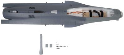 E-FLITE Fuselage: F-16 Falcon-Gray 80mm EDF