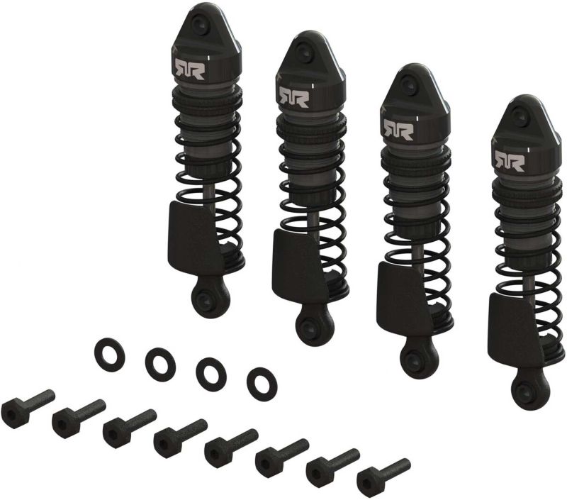 ARRMA Aluminum Shock Set, 58mm Length, 2000cSt Huile (4), Gunmetal : GROM