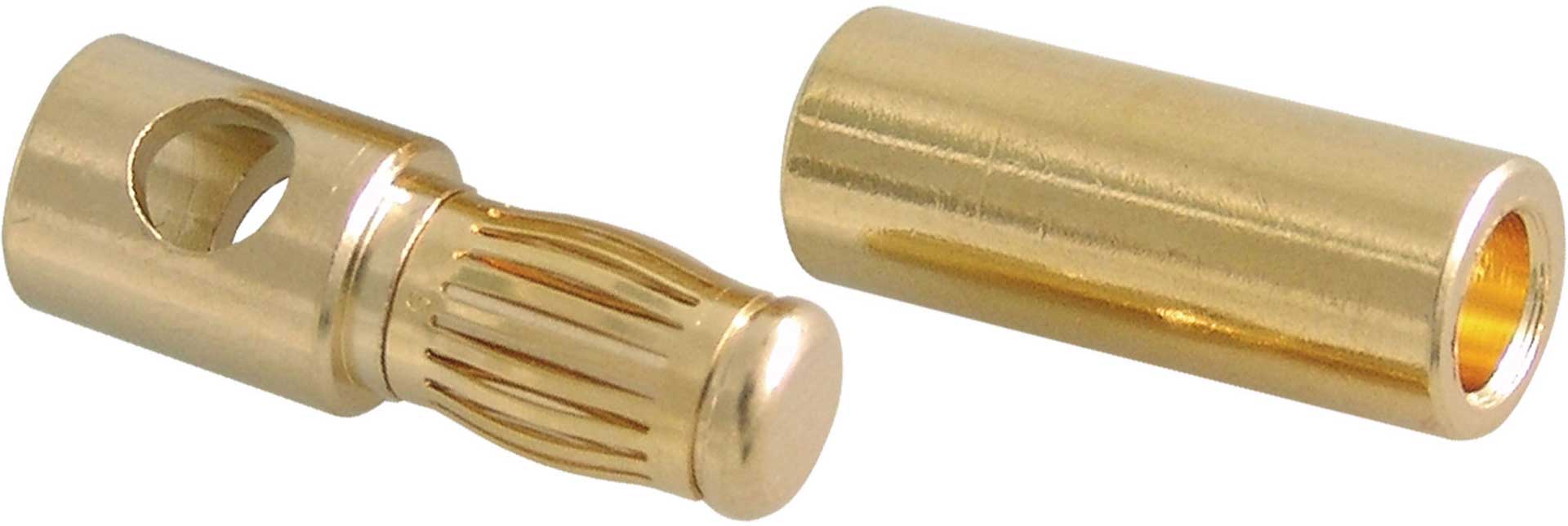 MODELLBAU LINDINGER GOLD CONNECTOR PLUGS (MALE/FEMALE) 5.4MM PROFESSIONAL 1-PAIR