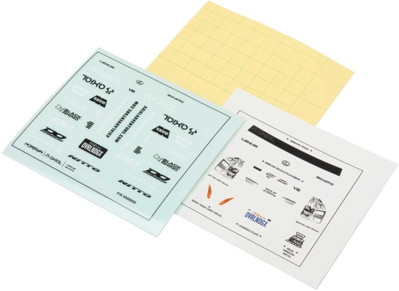 AXIAL Decal Sheet: SCX24 Lexus GX 470