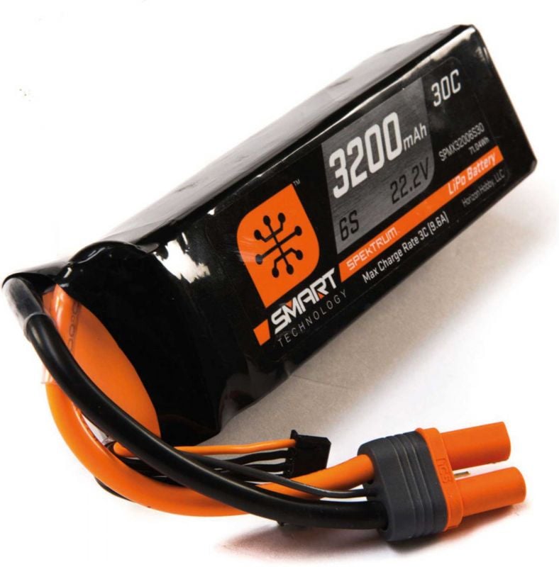 SPEKTRUM 22.2V 3200mAh 6S 30C Smart Batterie LiPo IC5