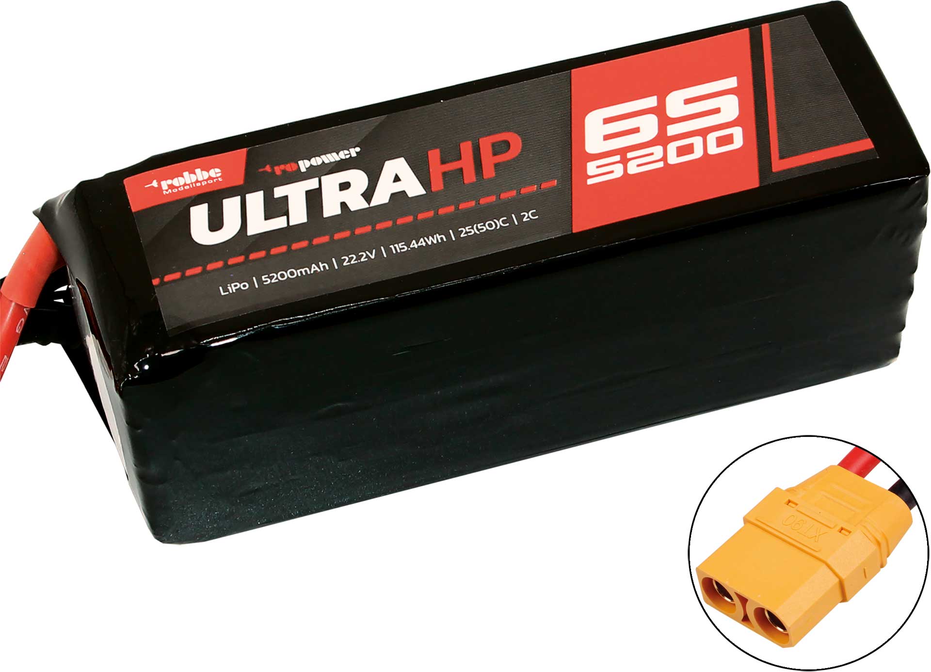 Robbe Modellsport RO-POWER ULTRA HP 5200MAH 22,2 VOLT 6S 25(50)C LIPO AKKU XT-90