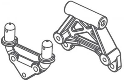 ABSIMA Jeu de supports de carrosserie