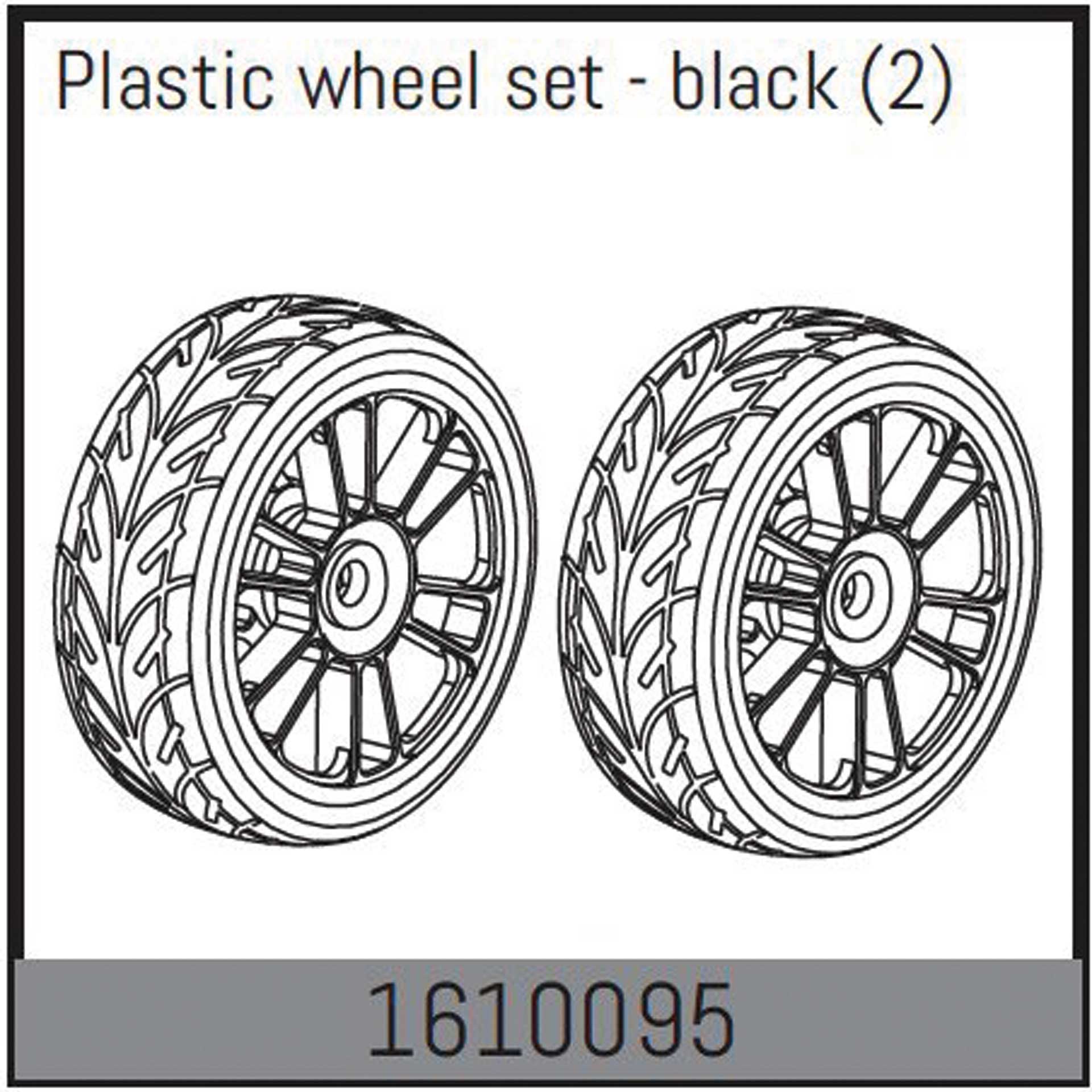 ABSIMA Plastic wheel rim set - black (2)