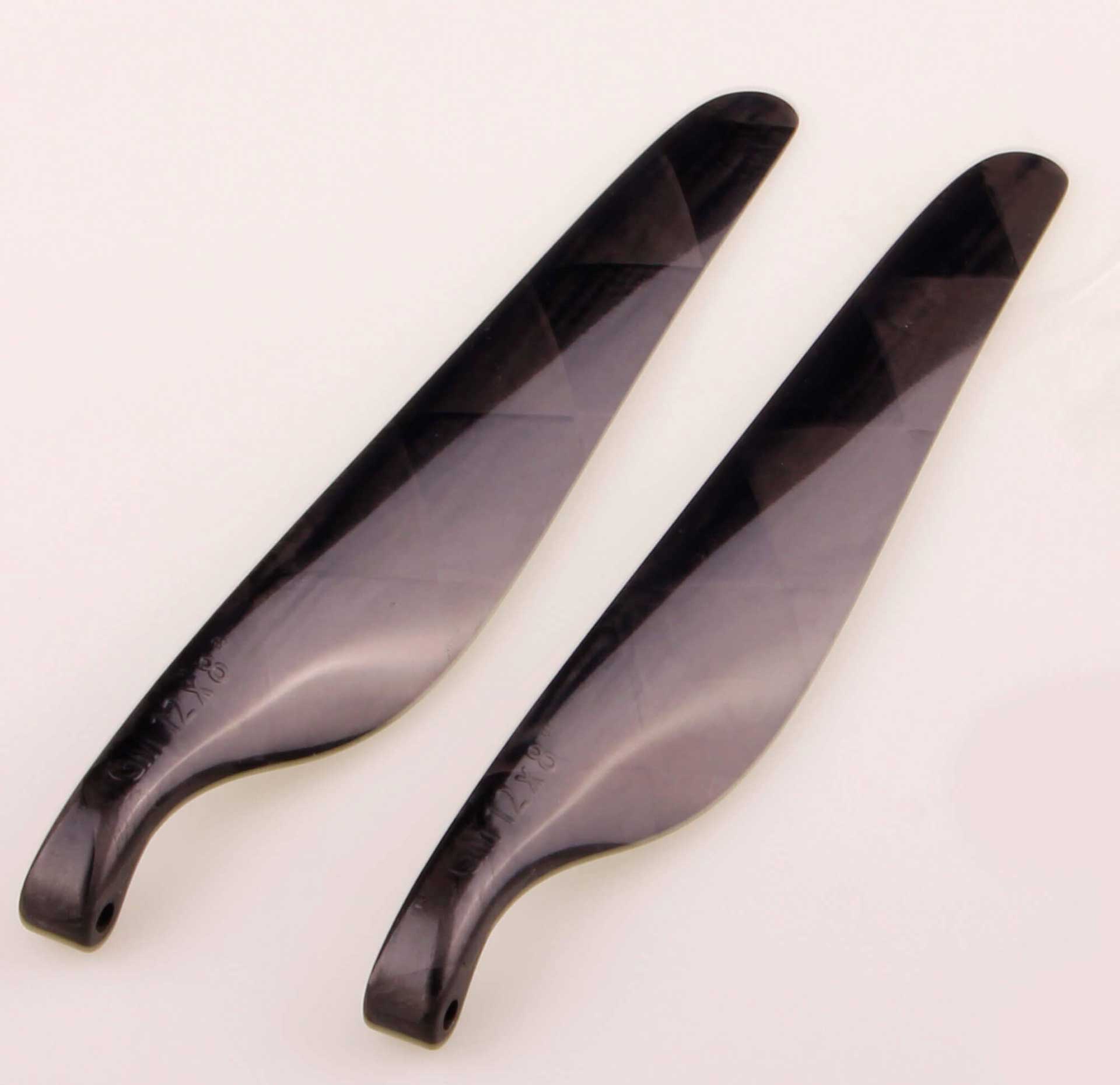 GM Propellers Folding propeller F5J 12x8 Carbon black 1 pair