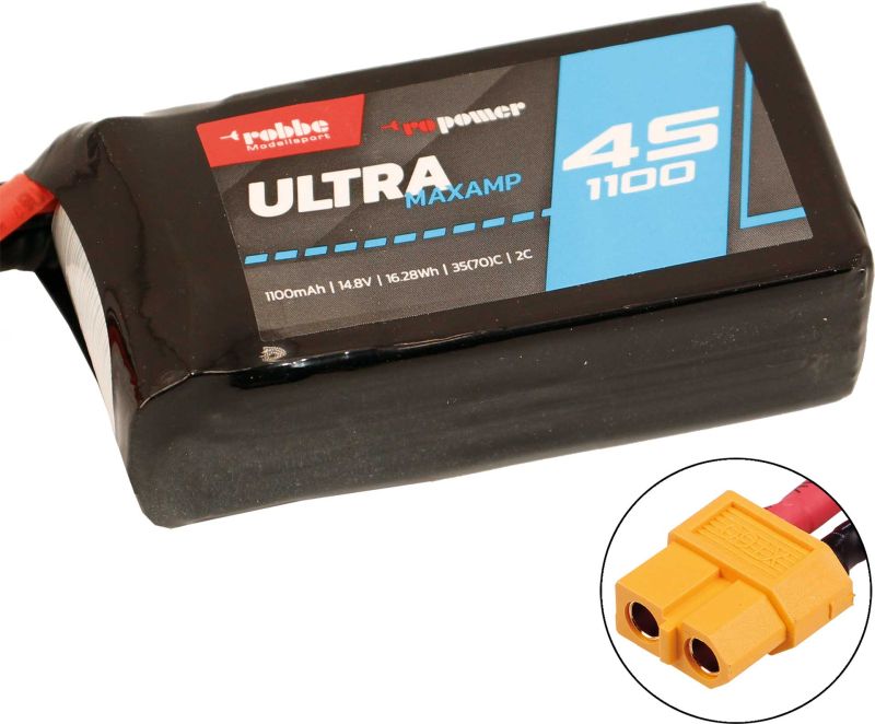 Robbe Modellsport RO-POWER ULTRA MAXAMP 1100MAH 14,8 VOLT 4S 35(70)C LIPO AKKU