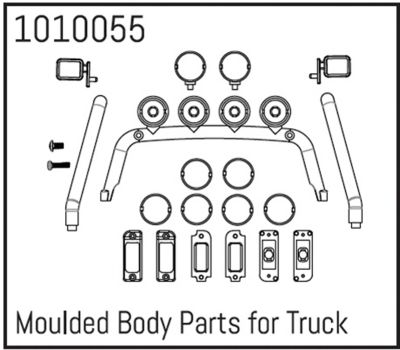 ABSIMA Molded body parts for Power Wagon