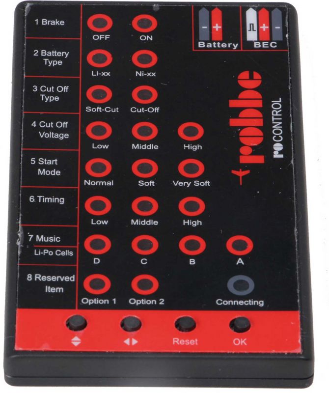 Robbe Modellsport RO-CONTROL V1 CARTE DE PROGRAMMATION PROGCARD (PAS POUR LES SÉRIES "PRO" et "V2" !)