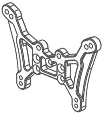 ABSIMA Vordere CNC Dämpferbrücke