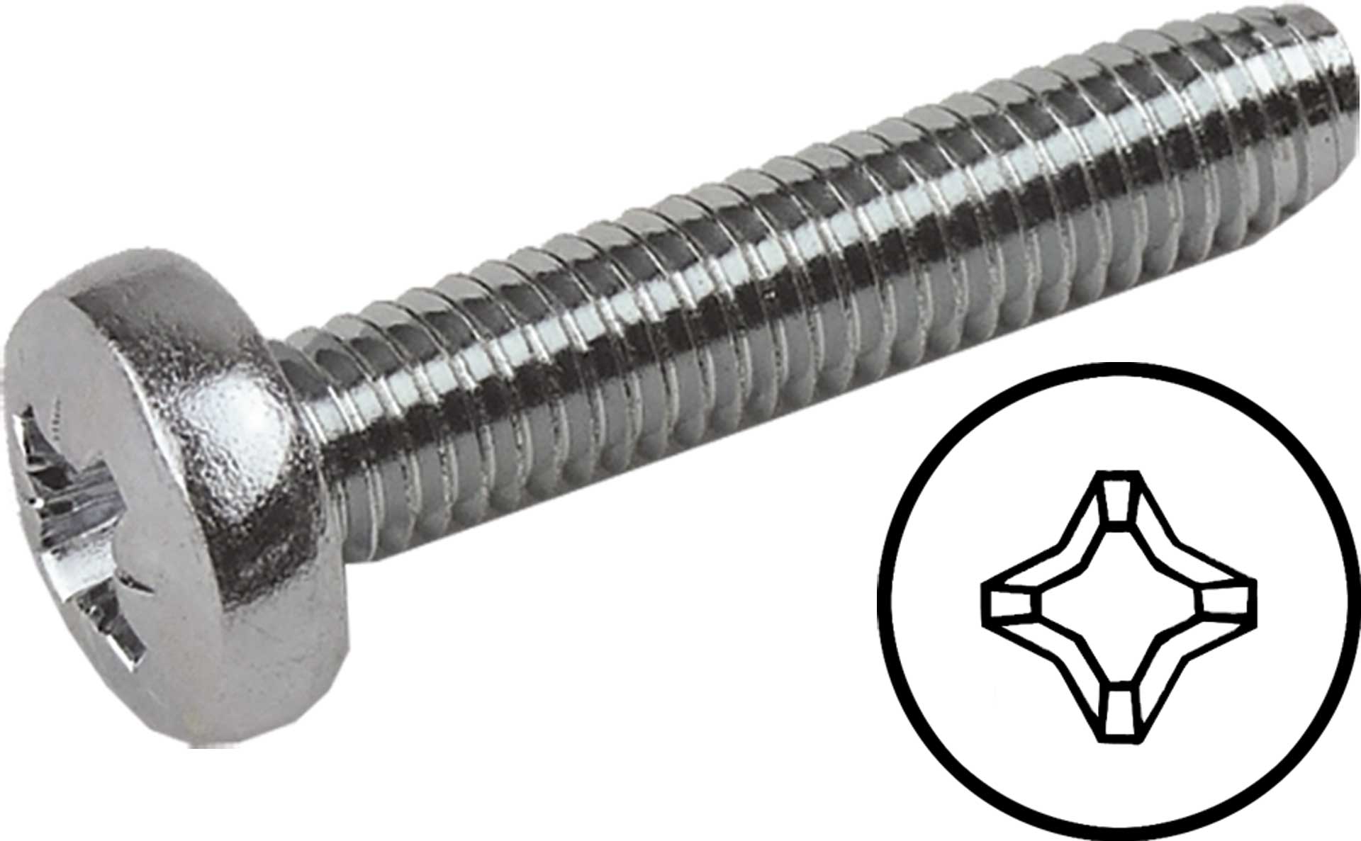 MODELLBAU LINDINGER CROSS-RECESSED LENS-HEAD SCREWS M1,6/10MM STAINLESS STEEL 10PCS.