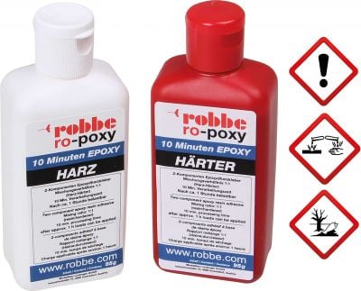 Robbe Modellsport RO POXY 10 MINUTE EPOXY RESIN ADHESIVE 190 G J 95G HARDER RESIN