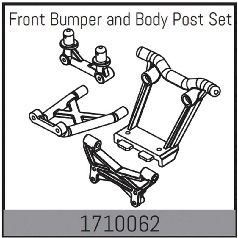 Absima Mamba 7 : Bumper avant et Body Post Set