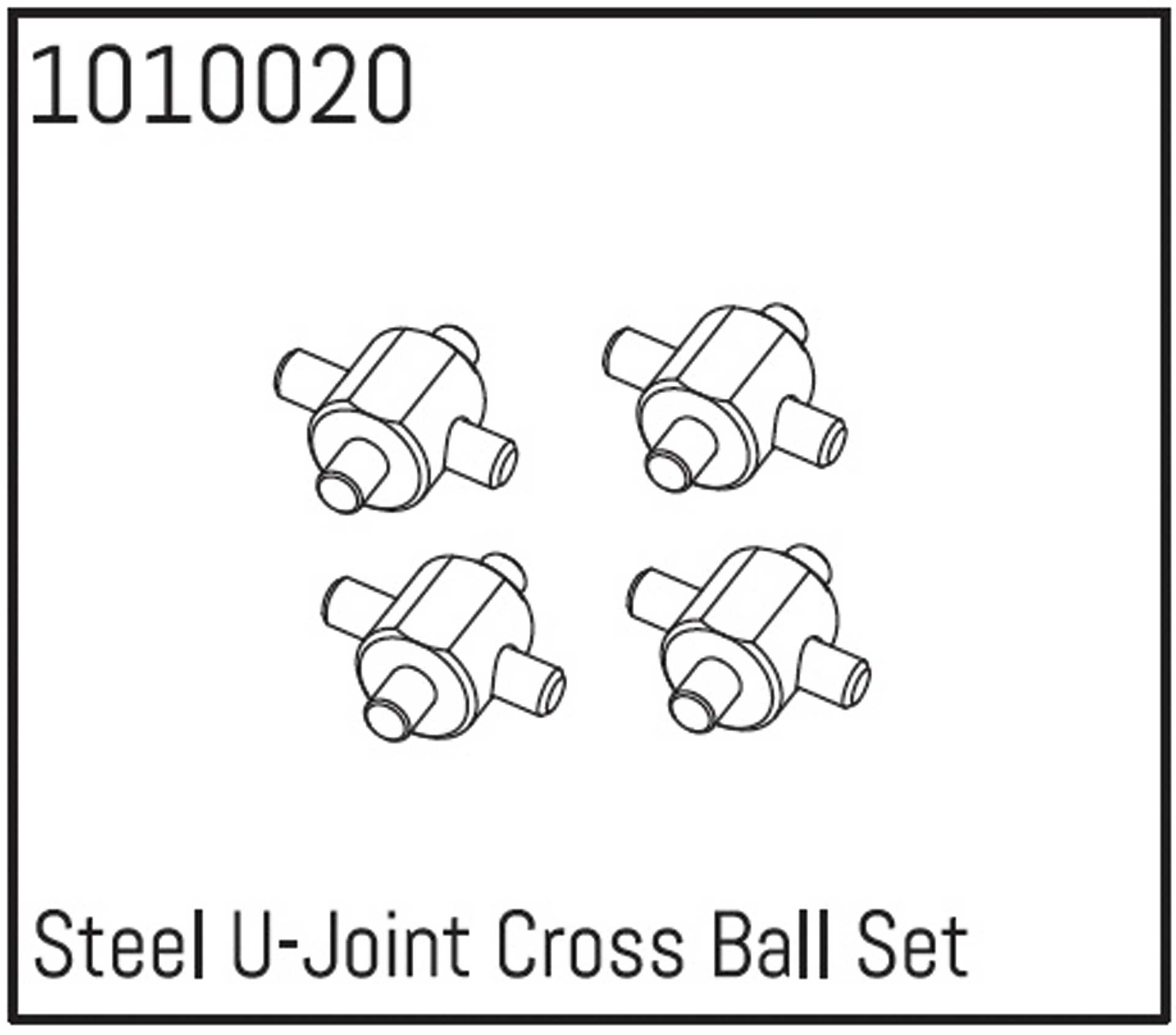 ABSIMA Steel U-joint cross ball set