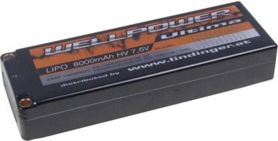 WELLPOWER LIPO BATTERY ULTIMA CAR 8000MAH / 7,6 VOLT HV 2S2P 100/200C