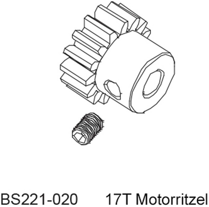 D-Power Pignon moteur 17T - BEAST BX